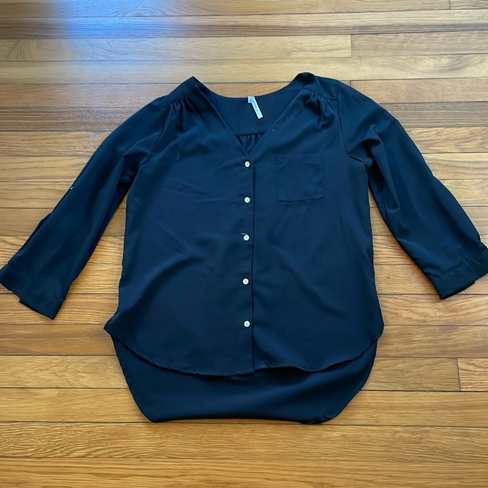 Black Button Up Blouse